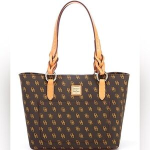 NWT Dooney & Bourke Brown and Tan Monogram Tote